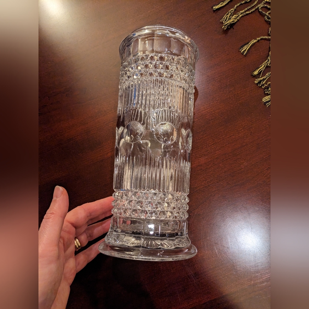 A vintage, antique, early glass straw container, without a lid - Picture 3 of 8